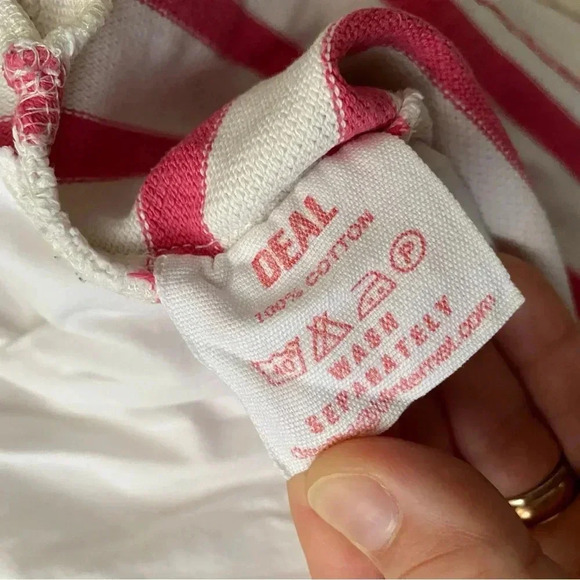 Vintage - Red White Striped Nautical Zip Up Popover Sweater - Picture 6 of 10